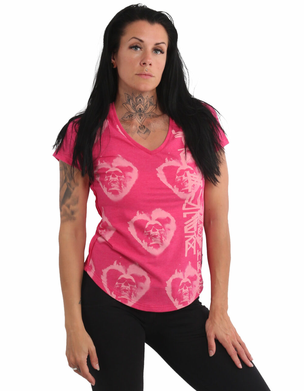 YAKUZA Skullagram V-Neck T-Shirt