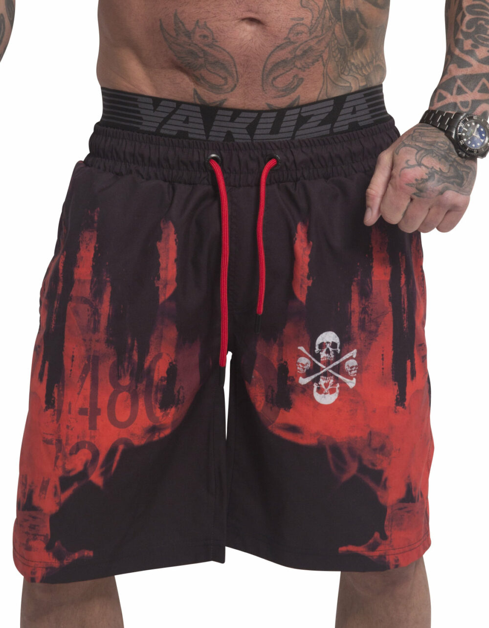 YAKUZA Burning Allover Badeshorts