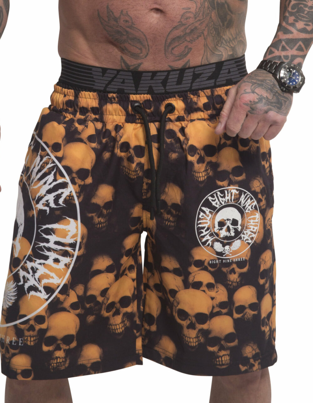YAKUZA Skull Theme Badeshorts