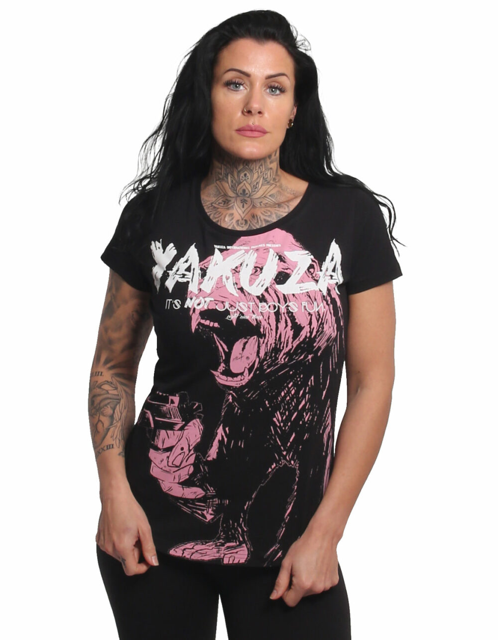 YAKUZA Just Fun Curved Crew Neck T-Shirt