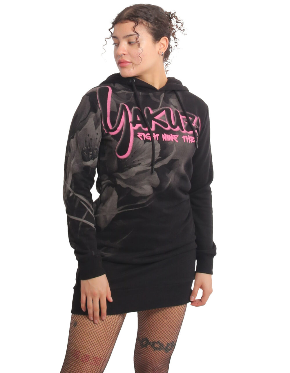 YAKUZA Night Flower Hoodie Kleid