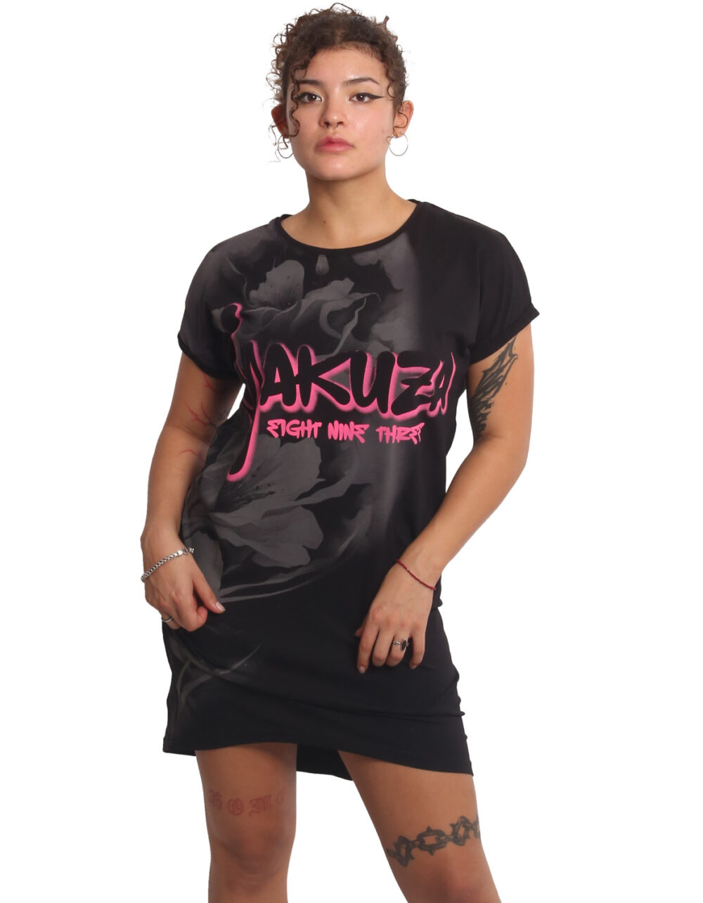 YAKUZA Night Flower Urban T-Shirt Kleid