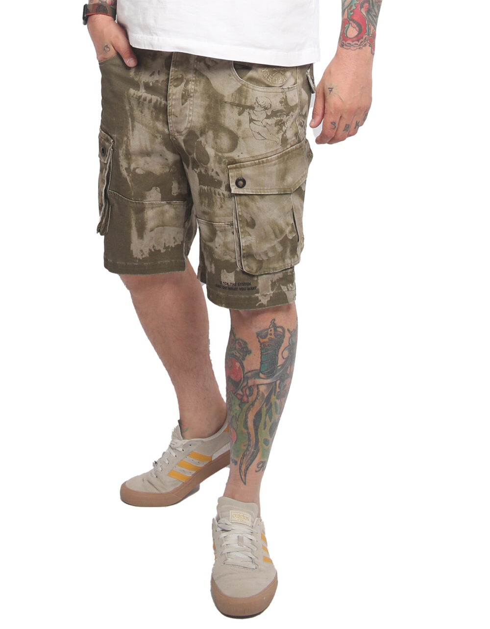 YAKUZA Crashed Skull Cargo Shorts