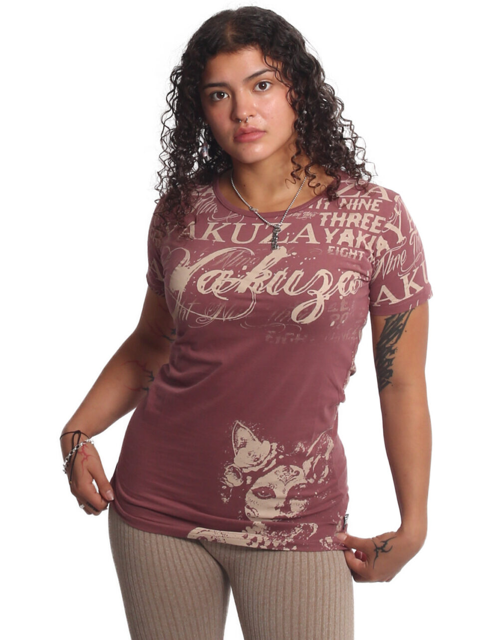 YAKUZA Catz Urban Crew Neck T-Shirt