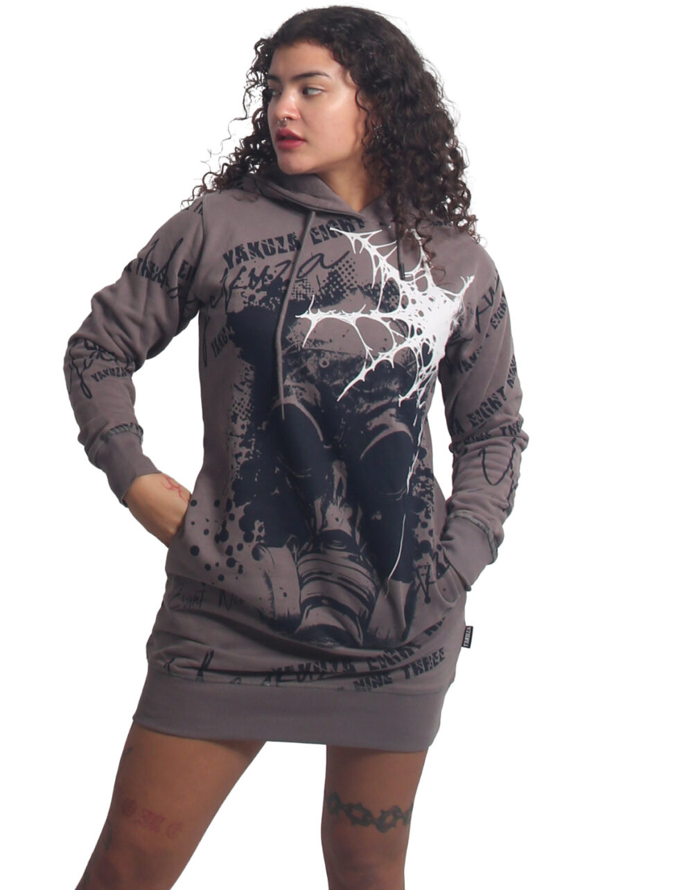 YAKUZA Respirator V03 Hoodie Kleid