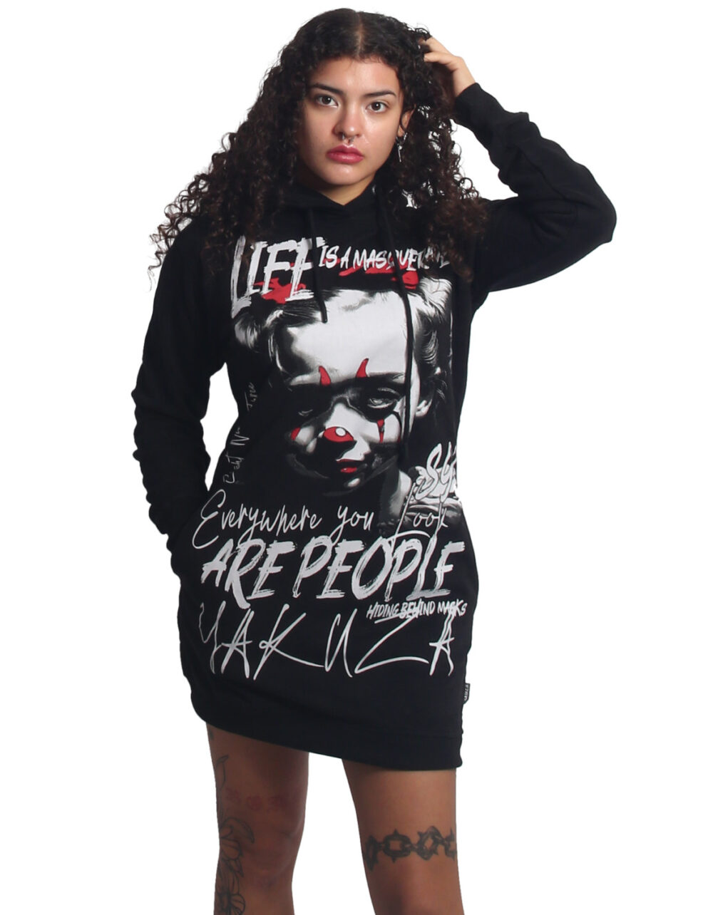 YAKUZA Masquerade V02 Hoodie Kleid