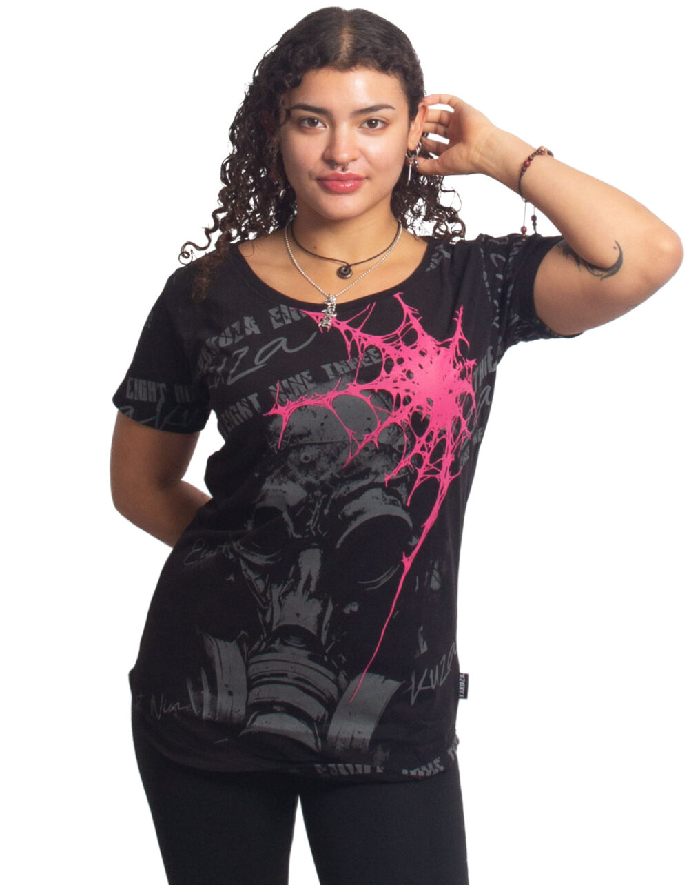 YAKUZA Respirator V03 Allover Curved Crew Neck T-Shirt