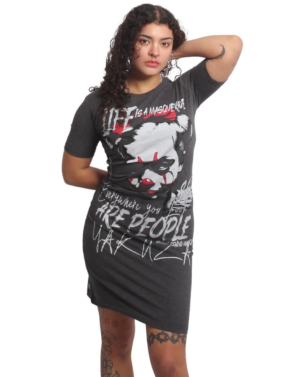YAKUZA Masquerade V02 Casual T-Shirt Kleid