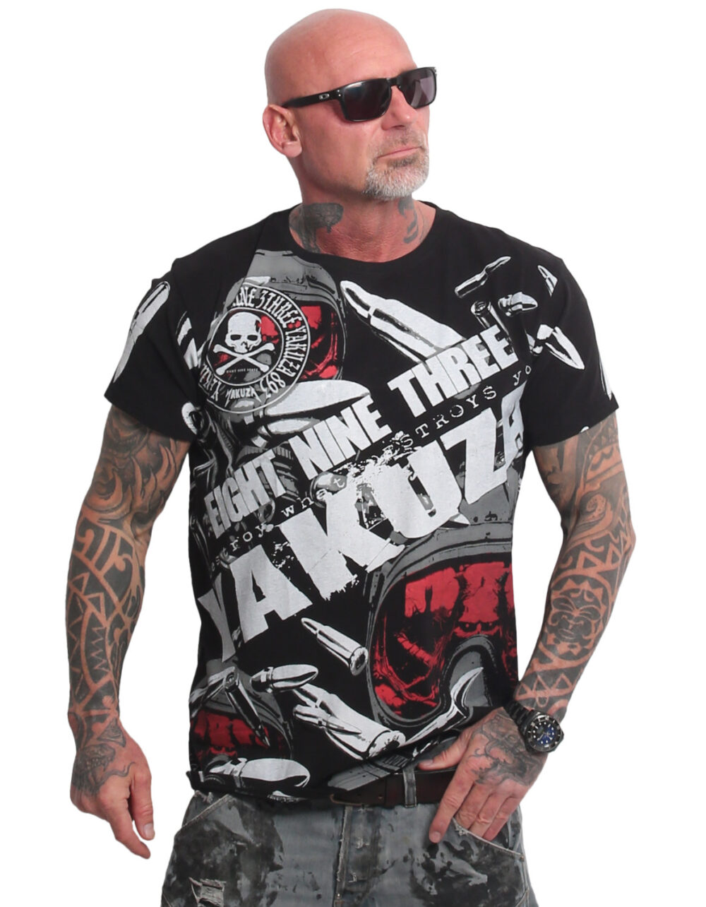YAKUZA Danger Allover Regular T-Shirt