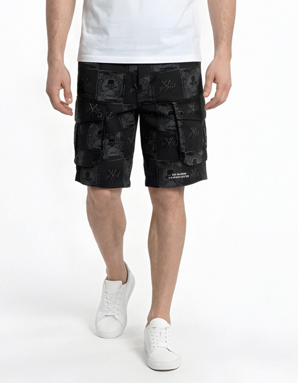 YAKUZA Checkered Allover Cargo Shorts