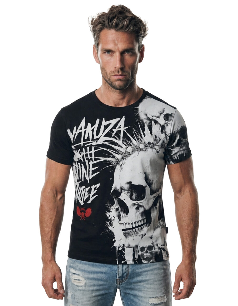 YAKUZA Skull Stack Regular T-Shirt